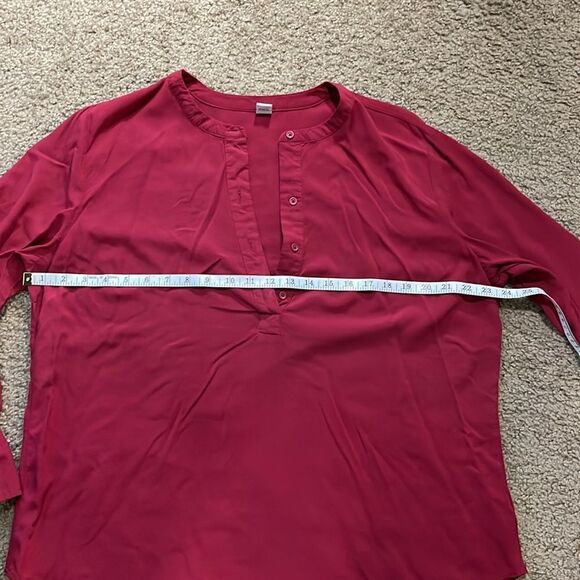 Old Navy XL Maroon Long Sleeve Blouse - Picture 4 of 6